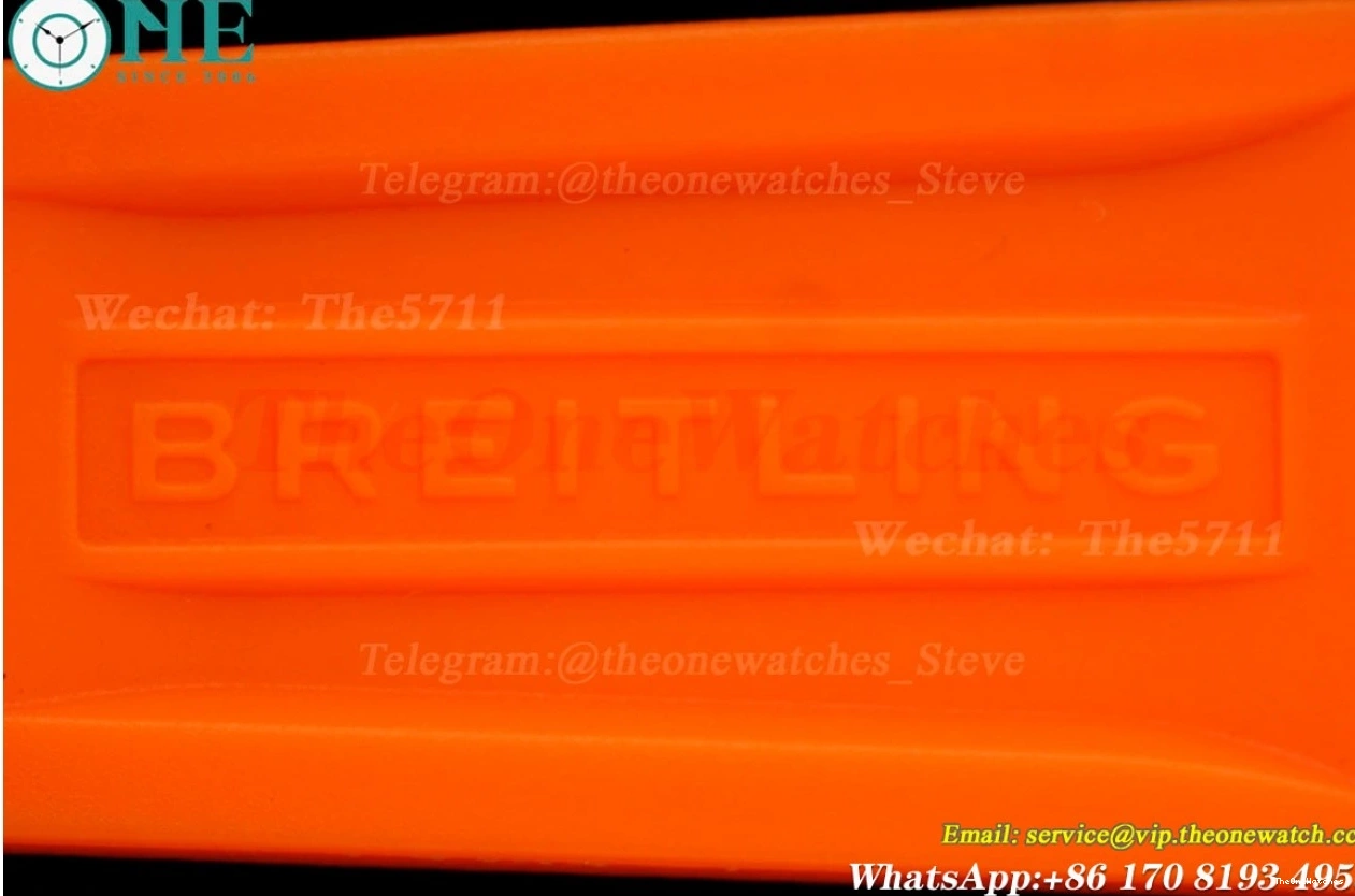 Rubber Colorful Orange A2824 Dial on TF SS RU Superocean 42mm Strap 0324